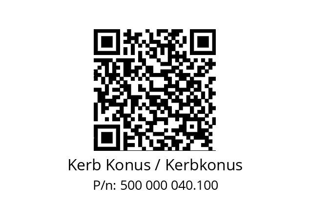   Kerb Konus / Kerbkonus 500 000 040.100