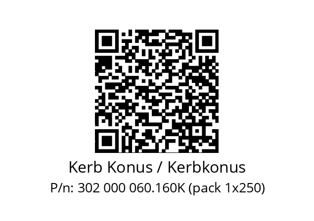   Kerb Konus / Kerbkonus 302 000 060.160K (pack 1x250)