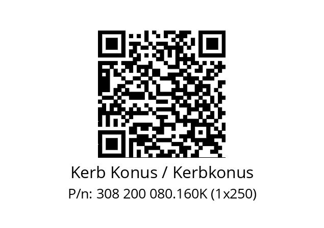   Kerb Konus / Kerbkonus 308 200 080.160K (1x250)