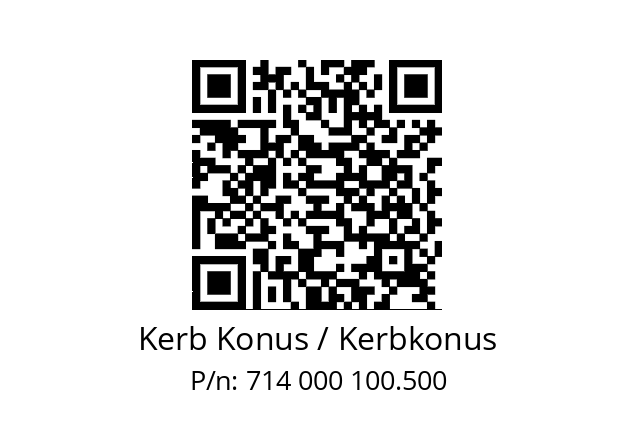   Kerb Konus / Kerbkonus 714 000 100.500