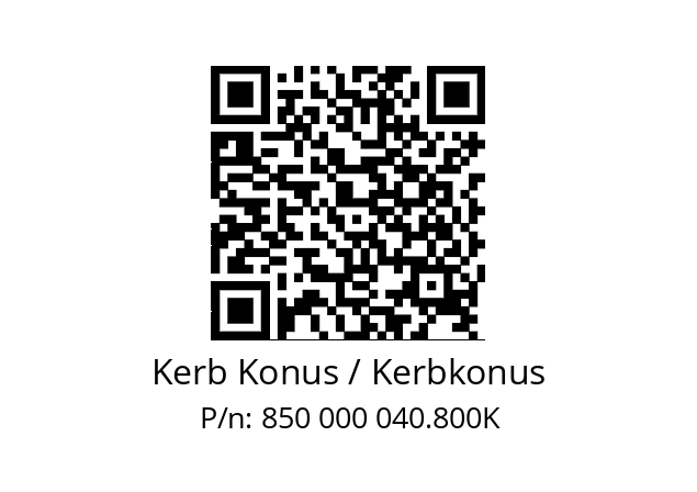   Kerb Konus / Kerbkonus 850 000 040.800K