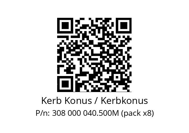   Kerb Konus / Kerbkonus 308 000 040.500M (pack x8)