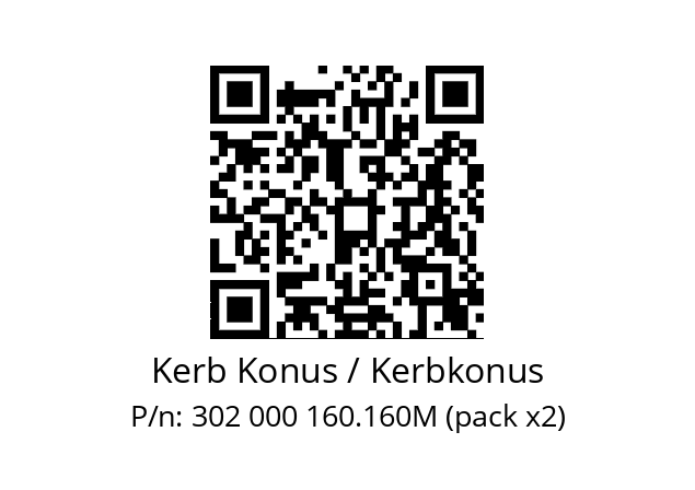   Kerb Konus / Kerbkonus 302 000 160.160M (pack x2)