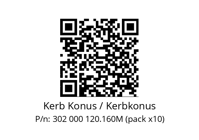   Kerb Konus / Kerbkonus 302 000 120.160M (pack x10)