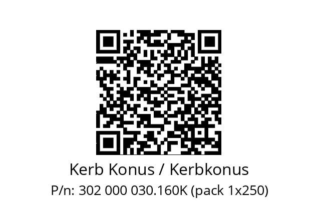   Kerb Konus / Kerbkonus 302 000 030.160K (pack 1x250)