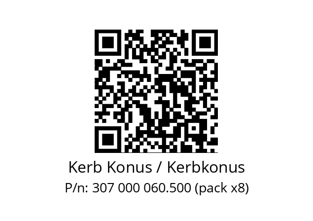   Kerb Konus / Kerbkonus 307 000 060.500 (pack x8)