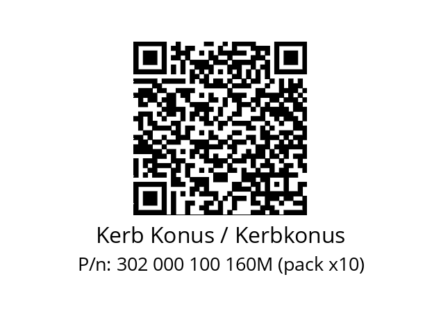   Kerb Konus / Kerbkonus 302 000 100 160M (pack x10)