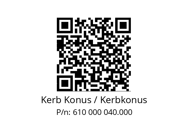   Kerb Konus / Kerbkonus 610 000 040.000