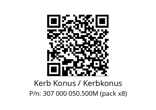   Kerb Konus / Kerbkonus 307 000 050.500M (pack x8)