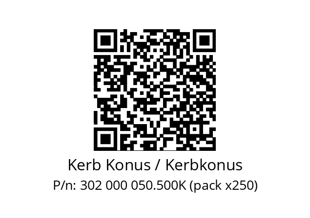   Kerb Konus / Kerbkonus 302 000 050.500K (pack x250)