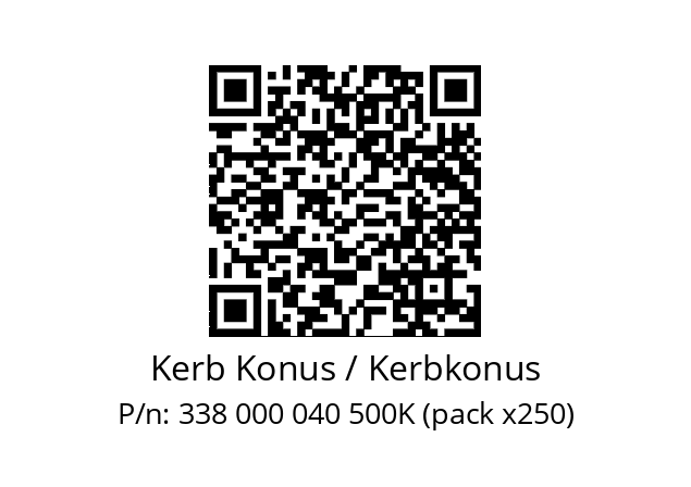   Kerb Konus / Kerbkonus 338 000 040 500K (pack x250)