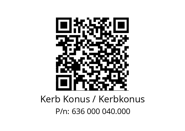   Kerb Konus / Kerbkonus 636 000 040.000