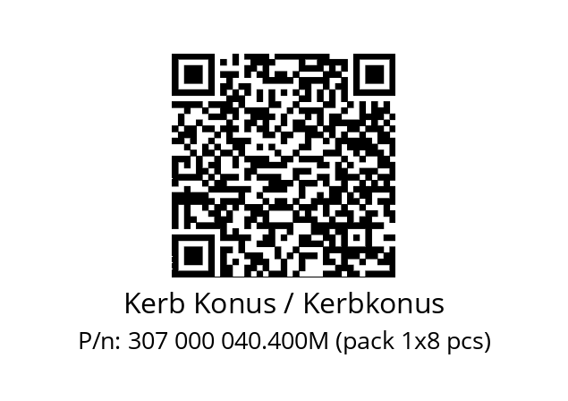   Kerb Konus / Kerbkonus 307 000 040.400M (pack 1x8 pcs)