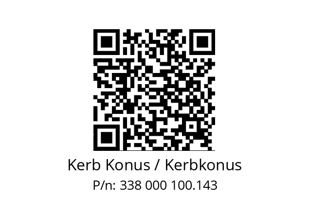   Kerb Konus / Kerbkonus 338 000 100.143