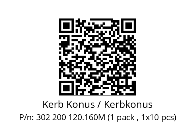   Kerb Konus / Kerbkonus 302 200 120.160M (1 pack , 1x10 pcs)