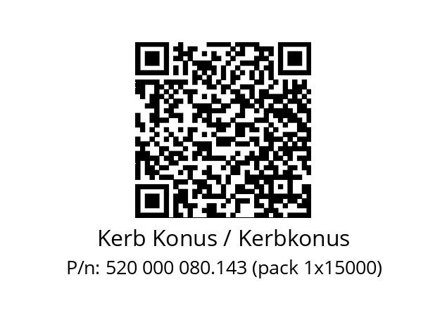   Kerb Konus / Kerbkonus 520 000 080.143 (pack 1x15000)