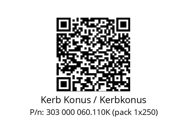   Kerb Konus / Kerbkonus 303 000 060.110K (pack 1x250)