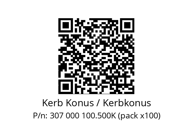   Kerb Konus / Kerbkonus 307 000 100.500K (pack x100)