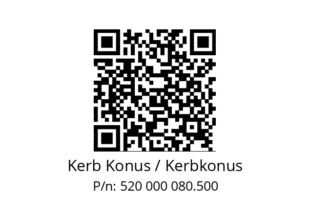   Kerb Konus / Kerbkonus 520 000 080.500