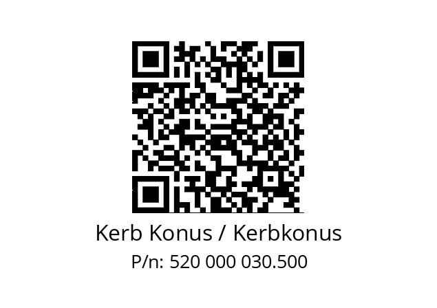   Kerb Konus / Kerbkonus 520 000 030.500