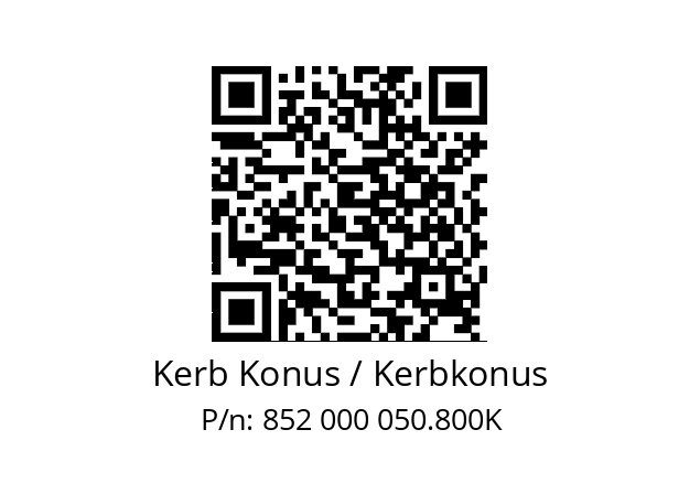   Kerb Konus / Kerbkonus 852 000 050.800K