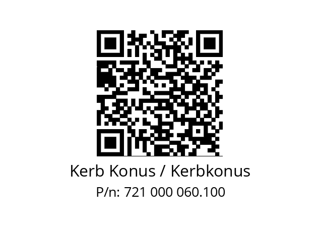   Kerb Konus / Kerbkonus 721 000 060.100