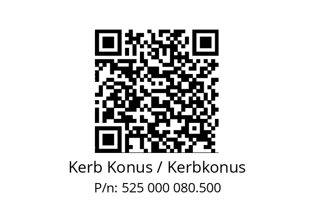   Kerb Konus / Kerbkonus 525 000 080.500