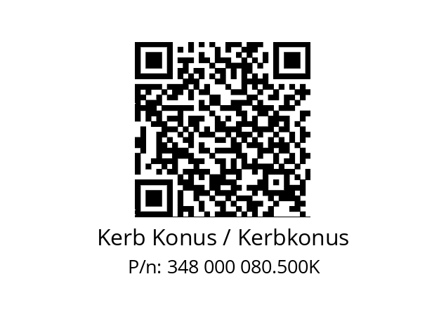   Kerb Konus / Kerbkonus 348 000 080.500K