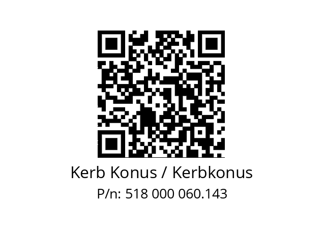   Kerb Konus / Kerbkonus 518 000 060.143