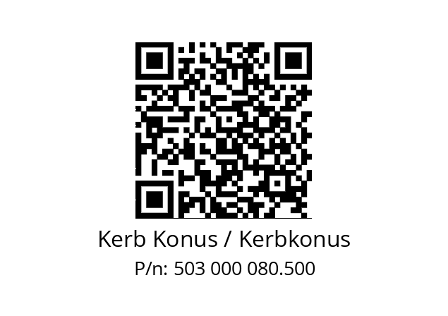   Kerb Konus / Kerbkonus 503 000 080.500