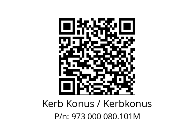   Kerb Konus / Kerbkonus 973 000 080.101M