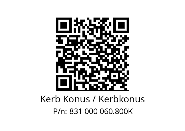   Kerb Konus / Kerbkonus 831 000 060.800K