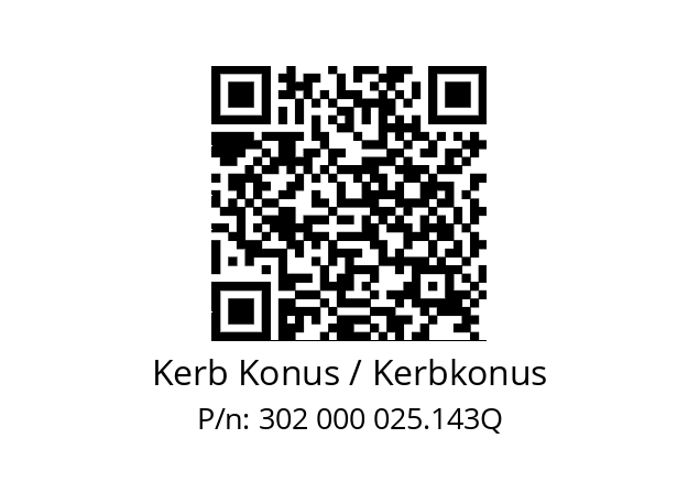   Kerb Konus / Kerbkonus 302 000 025.143Q