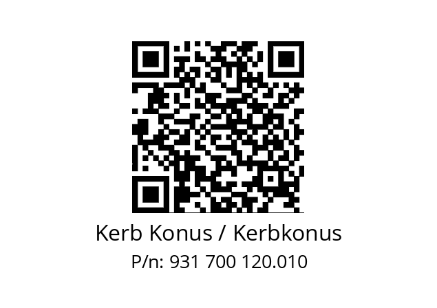   Kerb Konus / Kerbkonus 931 700 120.010