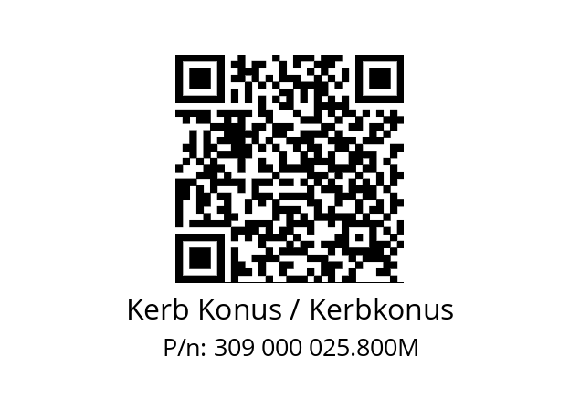   Kerb Konus / Kerbkonus 309 000 025.800M