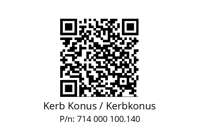   Kerb Konus / Kerbkonus 714 000 100.140