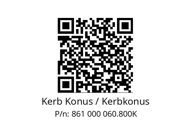   Kerb Konus / Kerbkonus 861 000 060.800K