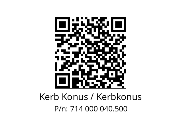   Kerb Konus / Kerbkonus 714 000 040.500