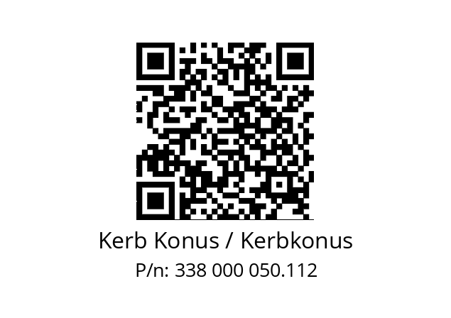   Kerb Konus / Kerbkonus 338 000 050.112