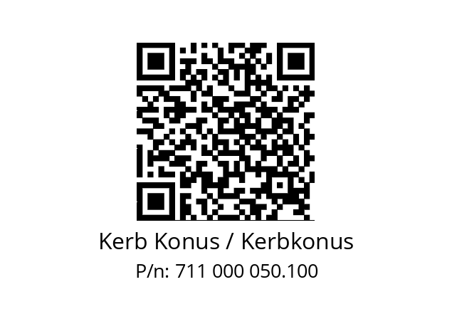   Kerb Konus / Kerbkonus 711 000 050.100