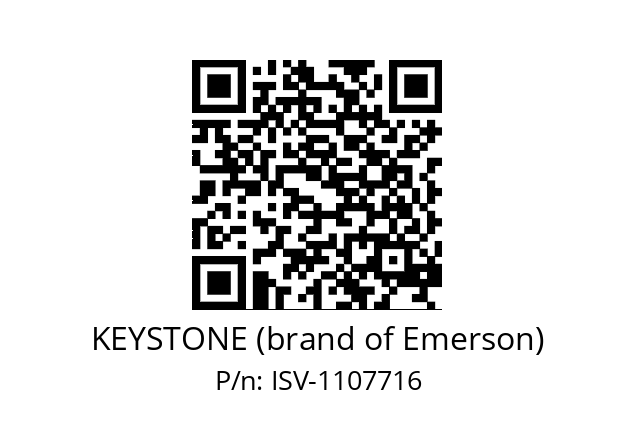   KEYSTONE (brand of Emerson) ISV-1107716