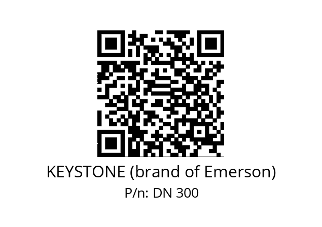   KEYSTONE (brand of Emerson) DN 300