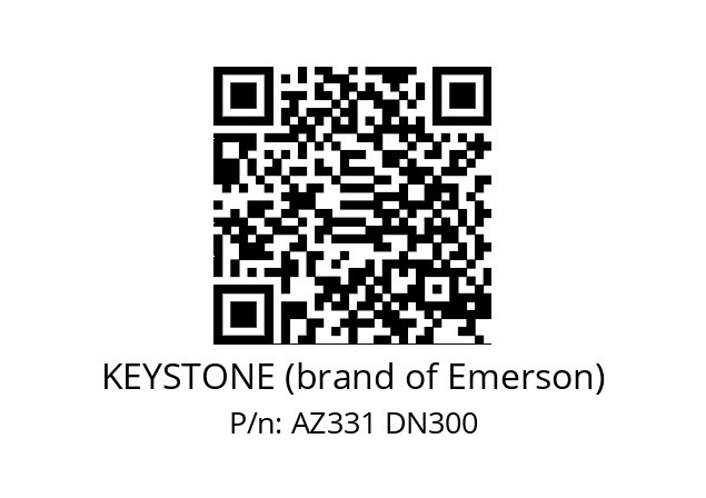   KEYSTONE (brand of Emerson) AZ331 DN300