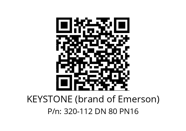   KEYSTONE (brand of Emerson) 320-112 DN 80 PN16