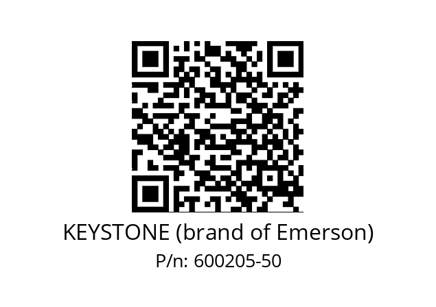   KEYSTONE (brand of Emerson) 600205-50