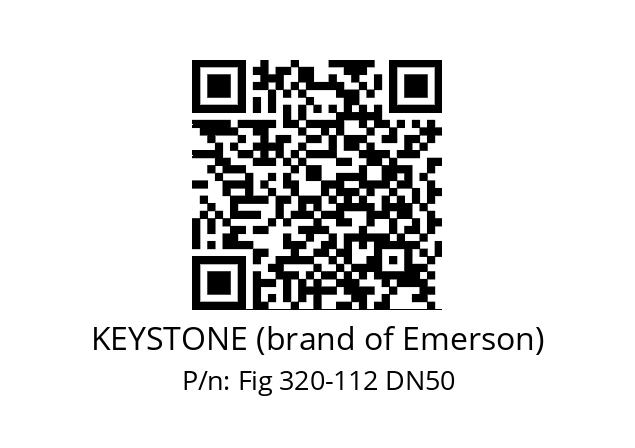   KEYSTONE (brand of Emerson) Fig 320-112 DN50