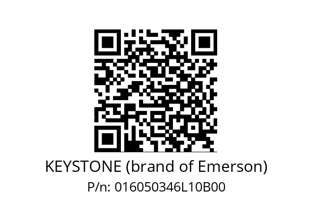   KEYSTONE (brand of Emerson) 016050346L10B00