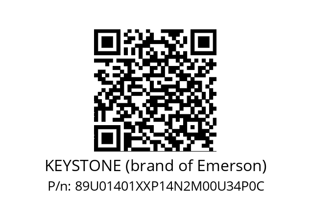   KEYSTONE (brand of Emerson) 89U01401XXP14N2M00U34P0C