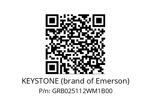   KEYSTONE (brand of Emerson) GRB025112WM1B00