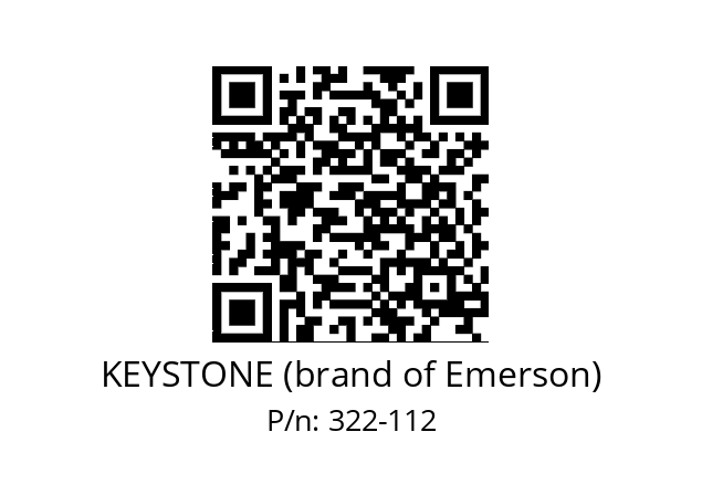   KEYSTONE (brand of Emerson) 322-112